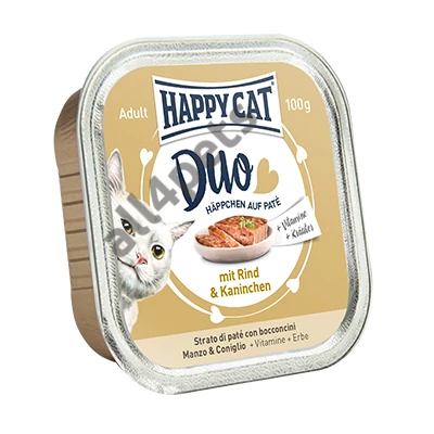 HAPPY CAT DUO MENÜ MARHA-NYÚL 12X100G