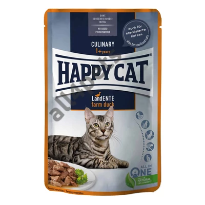 HAPPY CAT POUCH SZÓSZ CULINARY KACSA 24X85G