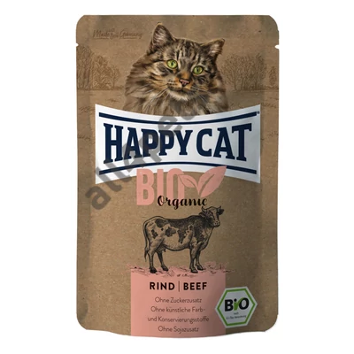 Happy Cat Bio Organic Alutasakos eledel - Marha