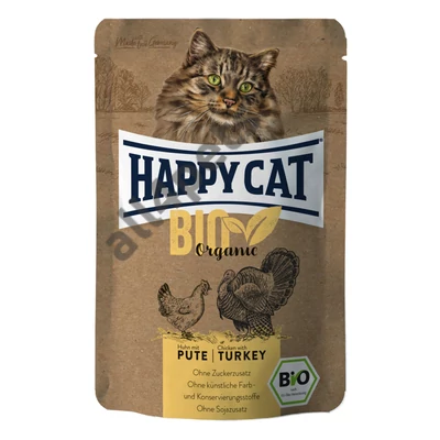 Happy Cat Bio Organic Alutasakos eledel - Csirke és Pulyka