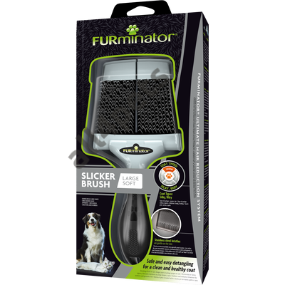 FURminator Slicker Brush Large Soft puha sörtéjű bontókefe