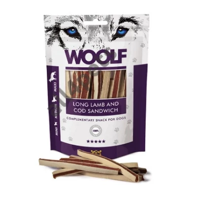 Woolf Soft Lamb and Cod Sandwich LONG 100g