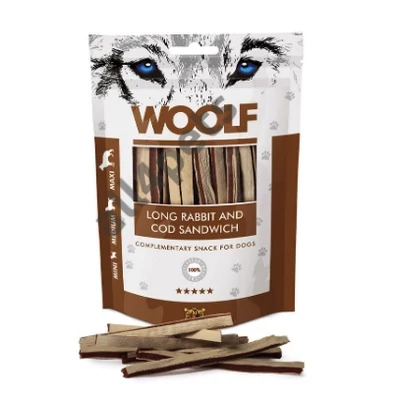 Woolf Soft Rabbit and Pollock Sandwich  LONG 100g